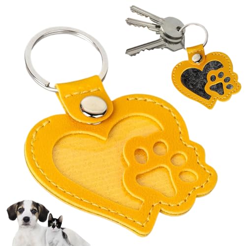Générique Porte-Clés Souvenir Poils de Chien-Porte-clés en Cuir pour Sac,Accessoire de Sac à Main Sacoche Cartable pour Adultes Anniversaire Noël