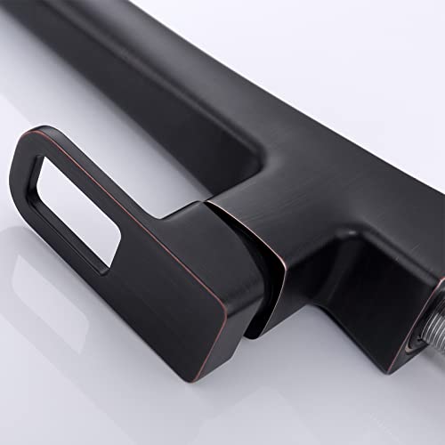 Grifo de la cocina con rociador desplegable muelle flexible y monomando latón 2