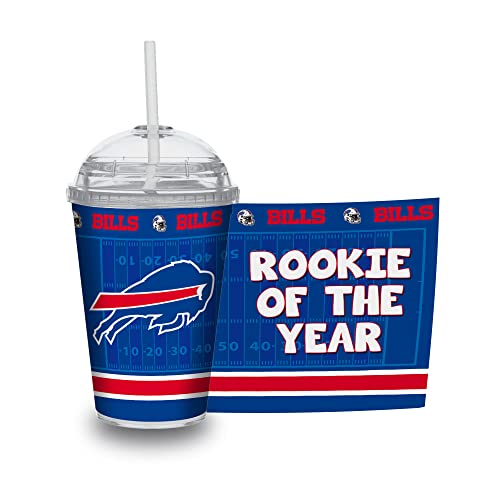 Image of Rico Industries NFL Football Rookie of The Year 12oz Acrylic Tumbler, Youth Tumbler with Swirly Straw