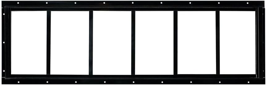 Shed Window 10x35 - Fixed Design with Tempered Glass (Black)