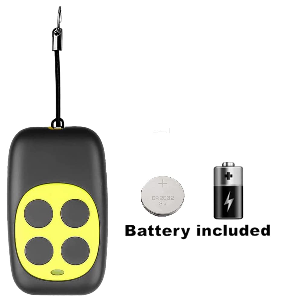 SALPIE Telecomando Cancello Universale Autoapprendimento con Frequenza 433 Mhz Codice Fisso Batteria Inclusa (set 3 pz)
