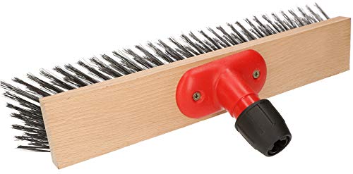 KOTARBAU® Drahtbesen 370 mm Stahlbesen Stahldrahtbesen Metallbesen zum Kehren von Straßen Bürgersteigen Pflasterstein Lagerhallen Laubfeger