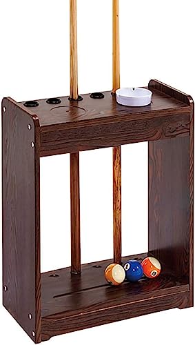 TBLOTYD Pool Cues Racks,-Standing Solid Wood Rack Holds Up to 6 Cues Billiard Bar Storage Rack,for Family Club/B/48x24 x 60 m,