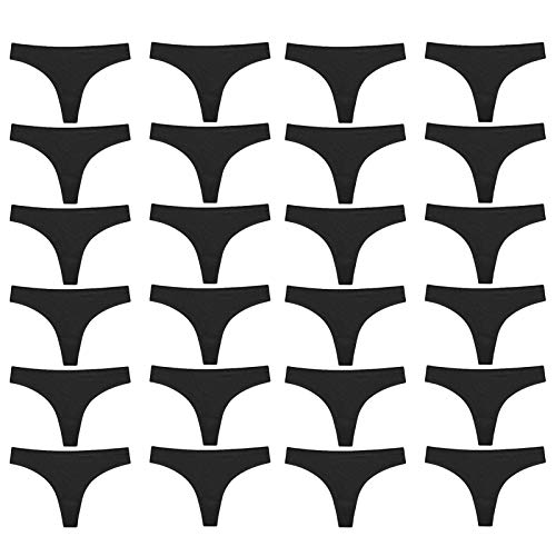 Sous-vêtements pour femme pour éviter les pannes de linge lot de 24 noir L-XL