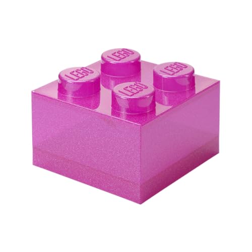 Room Copenhagen LEGO Aufbewahrungsstein 4 Noppen Glitter Mittelviolett –...