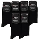 Occulto 6 Paar Herren Komfort Socken ohne Gummibund ohne Naht aus Baumwolle 43-46 6 x Schwarz