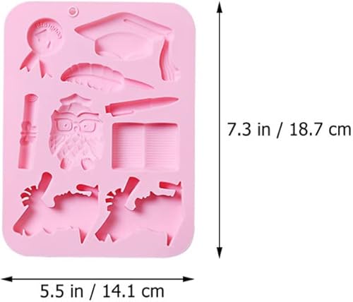 Miniatura 3 de jojofuny 2 moldes de silicona de graduación, moldes para hornear gelatina de chocolate con 9 confucio, moldes decorativos creativos para decoración