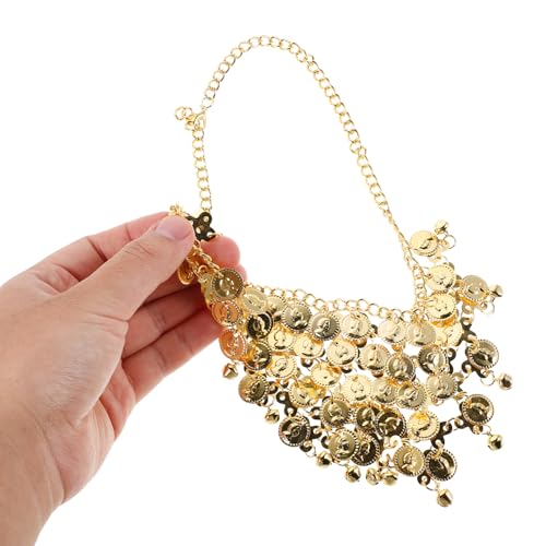 Accesorios para danza del vientre con acabado dorado elegante: juego de joyería GALPADA 4