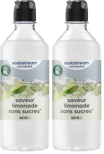 SodaStream Concentré Limonade Sans Sucres pour Machine à Eau Pétillante et Soda | Préparez jusqu'à 9 Litres de Limonade en Quelques Secondes, 440ml (Lot...