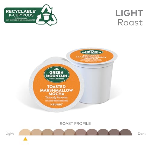 Image of Green Mountain Coffee Roasters Toasted Marshmallow Mocha Keurig Single-Serve K-Cup Pods, Light Roast Coffee, 96 Count (4 Packs of 24)