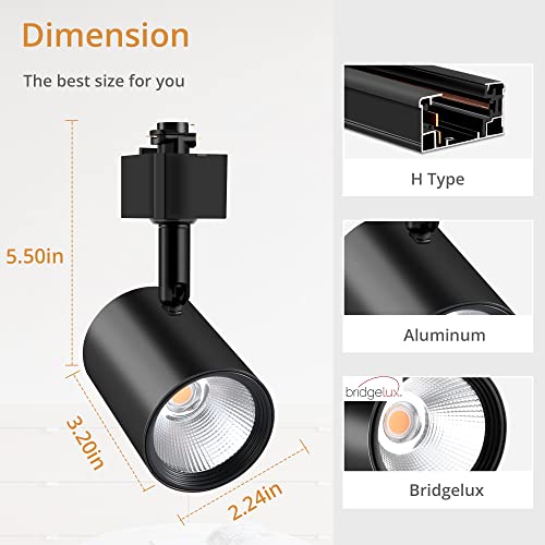 Lediary 7W Dimmable H Type Track Lighting Heads, 650Lm,3000K, Cri90+, Led Track Light Heads With Adjustable Lampheads, Led Track Light For Accent Retail Kitchen Artwork, 24°Beam Angle-Pack Of 6 #TOP5