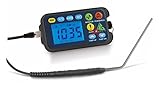 Cattle Rectal Thermometer with 4” Angled Probe. Fast, Accurate Veterinary Thermometer for Dairy and Feedlot. AG-Medix AG-102 Thermometer with large LED and Arm Holster for easy one-hand operation.