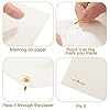 Hotop 500 Pcs Brads for Paper Crafts Metal Round Brass Paper Fasteners for Craft Art Crafting School DIY Supplies(0.3 x 0.6 Inch,Golden) #3