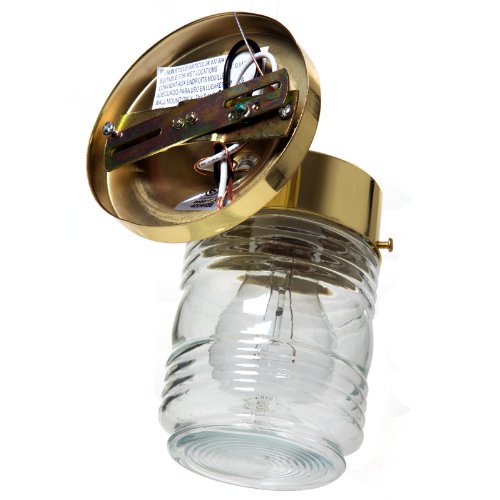Boston Harbor 4402H-23L 6328041 Dimmable Outdoor Lantern, (1) 60/13 W Medium A19/Cfl Lamp, Polished, Brass #TOP2
