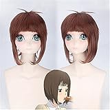 OWOISS Anime Say I Love You Tachibana Mei Cosplay Wigs High-Temperature Fiber Synthetic Hair Brown Short Hair Wig