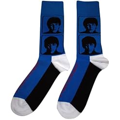 Rock Off officially licensed products The Beatles A Hard Days Night Headshots Ankle Socks Size One Size - Les Beatles, Paul McCartney, John Lennon, RIngo Starr, George Harrison Rock Off officially licensed products The Beatles A Hard Days Night Headshots Ankle Socks Size One Size – Image 2