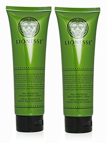 Lionesse Heat Protectant Hair Straightening Cream, 120 Ml / 4 Fl. Oz (2 Pack)