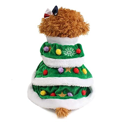 Nacoco Dog Cloak Pet Winter Clothes Christmas Tree Coat Cute And Warm Dog Costumes (Green,Xl) #TOP25