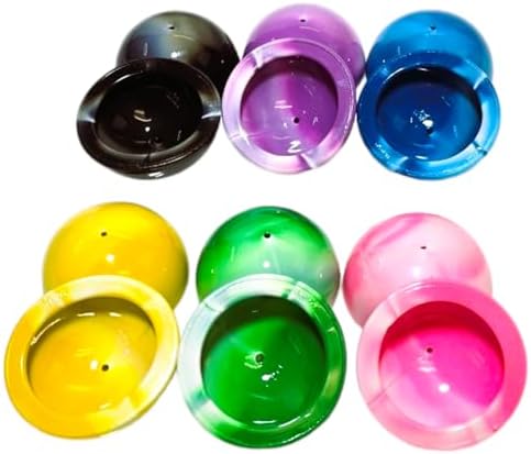 Zugar Land Colorful Rubber Marble Poppers - Pack (1.75") Pop-Up Half Balls with Marble Tie Dye Color Designs. Retro 90s Kid Toys Party Favor (12) image 5