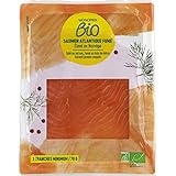 Monoprix Bio Saumon Atlantique fumé élevé en Norvège - Le paquet de 2 tranches - 70g