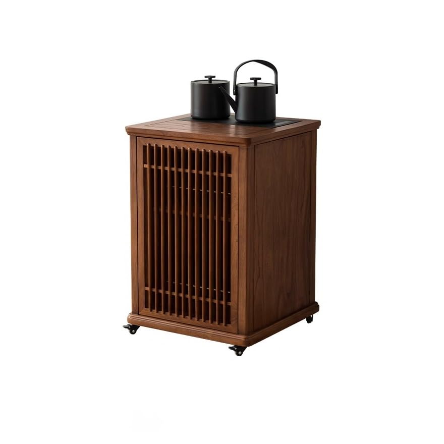 eexbz Sofa Chinese Style Wooden Sofa Side Table Tea Cabinet Mobile Tea Side Cabinet Storage Rack Corner Table Sofas for Living Room