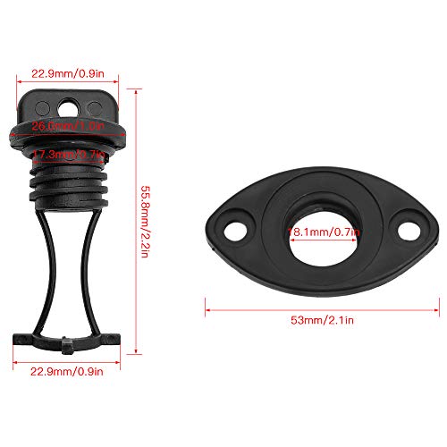 Tampão de drenagem, Romacci Tampão de drenagem de caiaque Orifícios de drenagem da rolha de rosca Or