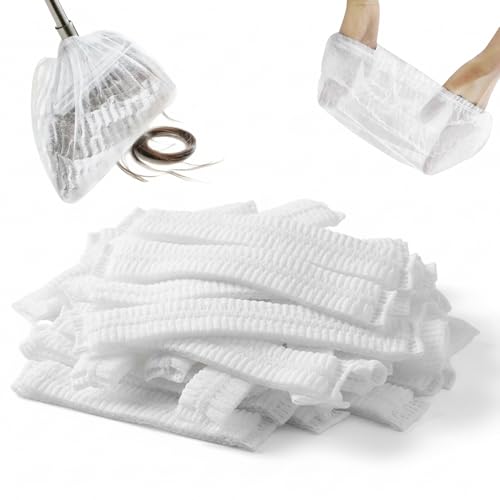 100 pièces housse de balai jetable manchons extensibles anti-poussière et anti-cheveux outil de nettoyage hygiénique en tissu non tissé pour sols, poils d'animaux,...