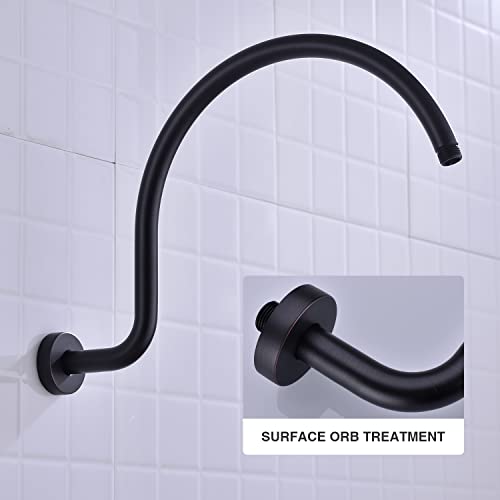 17 Inch (45Cm) Shower Head Arm Extension With Flange High Arc Long Extender Pipe Shower Arm Water Outlet,Oil Rubbed Bronze #TOP3