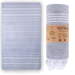 MyStilo XXL Saunahandtuch Hellgrau 100x200cm