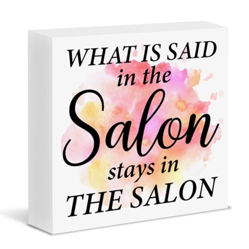Salon Sign Decor What Is Said in the Salon Wood