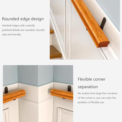 Barre d'appui en bois de sécurité pour escalier de maternelle