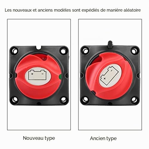 Qiilu 12V interrupteur d'isolateur de batterie marine, interrupteur à deux niveaux de coupe-circuit principal d'isolateur de puissance de batterie pour yacht de RV