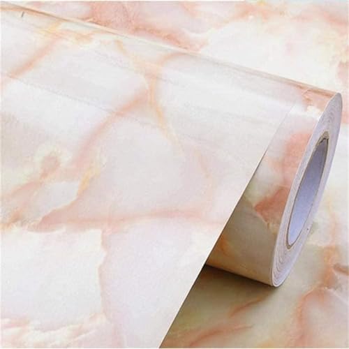 Image of VOLITO Self Adhesive Marble Wallpaper Kitchen Wallpaper Oil Proof & Waterproof Wallpaper for Cabinet Makeover, Almirah, Plastic & Tabletop, Wardrobe (60x200cm) (V-Orange)