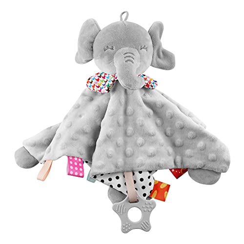Image of Numyawl Elephant Baby Lovey for Unisex Newborn Baby Security Blanket for Boys and Girls,Soft Lovie Baby Gifts Multi-Purpose Stuff Snuggle Toy,Elephant Stuffed Animal Grey