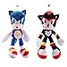 cgzlnl 2 Styles Sonic Toys 20Cm Sonic Shadow Amy Rose Knuckles Tails Jouets en Peluche, Peluche Peluche Poupée Cadeau pour Le Noël des Enfants