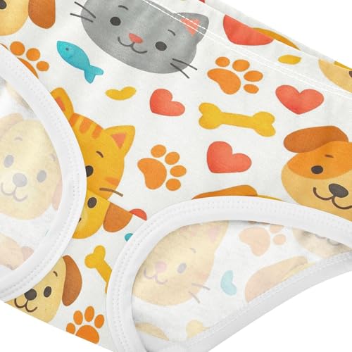 Girls Underwear Toddler 2t Cotton Little Girl Panties Fun Print Undies Kids Briefs Cute Cartoon Dog Cat Faces4