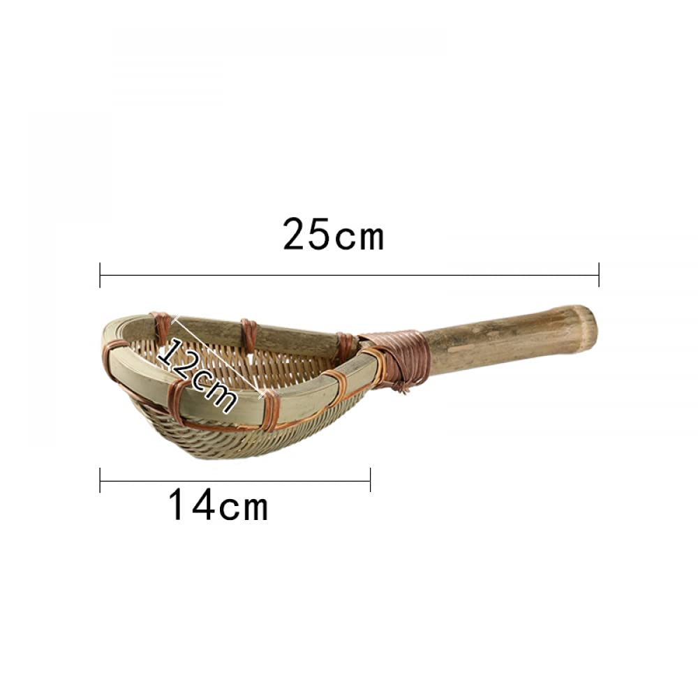 Colador de arroz Multiusos Colador de Ranura Fina de Madera Colador de Cocina para el hogar Colador de Fideos Filtro de alimentos-25cm