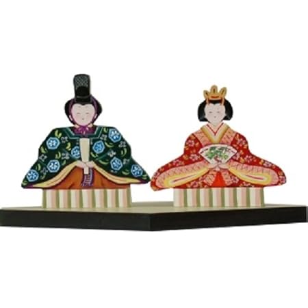 トールペイントご自分で描く図案付白木素材 mh-391 お内裏様とお雛様