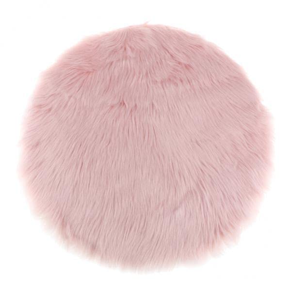 ATORSE 2xFaux Fur Seat Cushion Pad Artificial Sheepskin Mat Pink 33cm-image-47