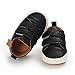 BEIDI Baby Girls Boys Shoes Soft Anti-Slip Sole Newborn First Walkers Star High Top Canvas Denim Unisex Infant Sneaker (F-Black,12-18 Months