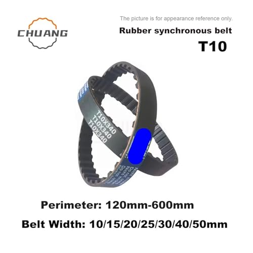Courroie synchrone en caoutchouc T10 pour réparer les pertes de transmission
