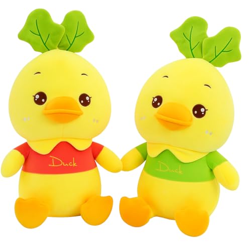 Image of Cute Duck Soft Stuffed Toys Set of 2 Animal Plush Teddy Bear for Girls, Boys, Kids, Adults, Birthday Gift, Car Hanging & Home Decoration - 35 cm
