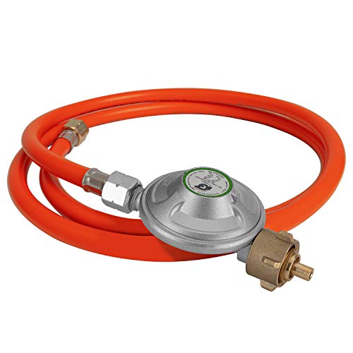 KESSER® 4200 Watt Keramik Gasheizer inkl. Gasdruckregler Gasschlauch - Gasheizofen, Heizstrahler Gasheizgerät, Infrarot Keramikbrenner , Butan- oder Propangasflaschen bis 15kg [Energieklasse A] Black - 4