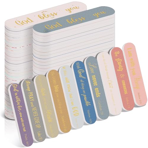 50 Pack Christian Gifts for Women, Scripture Mini Nail Files