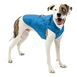 Kurgo Loft Jacket, Reversible Dog Coat, for Cold Weather, Water-resistant Dog Jacket with Reflective Trim, Blue/Orange, Medium