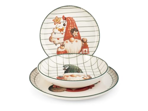 H&H Vajilla navideña 18 piezas gnomeville H&H Vajilla navideña 18 piezas gnomeville