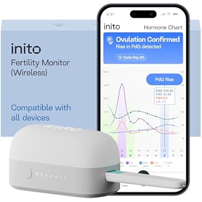 Inito Fertility Monitor & Hormone Tracker For Women | Track And Confirm Ovulation | Measures Estrogen, LH, PdG, FSH | Includes 15 Strips + Free App Compatible With All IPhones