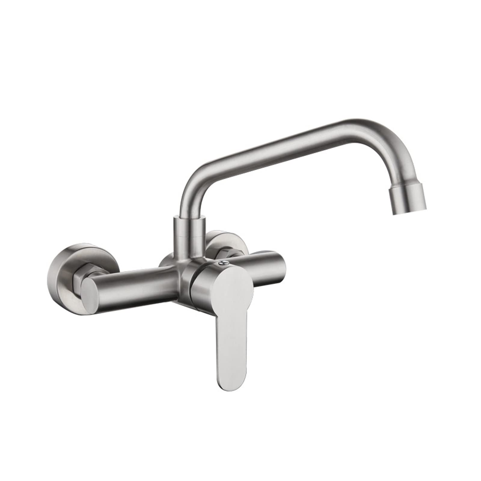 Grifo mezclador agua fría caliente lavabo baño cocina acero inoxidable