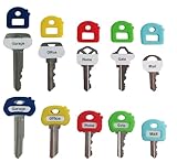 Label-Label Key Cap Covers Stretchy Fits Mosty Keys + Free Key Chain & ID Tags...