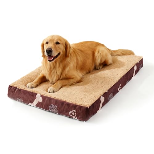 CAPT.SNOOZE Dog Beds for Large Sized Dog Comfy Orthopedic Pet Bed with Waterproof Lining & Removable...